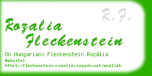rozalia fleckenstein business card